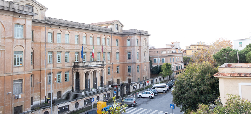 stanza singola a roma: la vista dalla camera di una scuola in un palazzo antico nel quartiere Centocelle